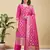 Readymade pink color pure banarasi silk top pent dupatta set