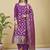 Readymade purple color pure banarasi silk top pent dupatta set