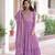 Purple Faux Georgette sequins Zari embroidered Kurti with dupatta