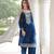 Blue Embroidered salwar suit with dupatta