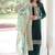 Green Embroidered velvet salwar suit with dupatta