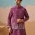 Purple viscose silk thread with sequins embroidered work wedding festival party wear straight kurta with jacket