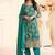 green printed chiffon straight-suits