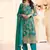 green printed chiffon straight-suits