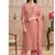 peach banarasi banarasi straight-suits