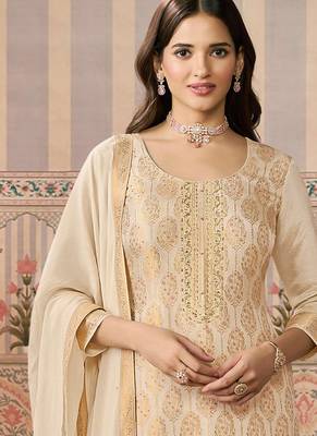 white banarasi banarasi straight-suits 2