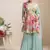 sky-blue floral_print chiffon salwar-kameez