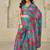 green printed chiffon salwar-kameez