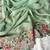 Light Green Color Cross Stich Floral Design Embroidery Work Cut Work Glossy Silk Saree