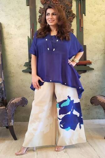 Blue Floral printed cotton co-ord set