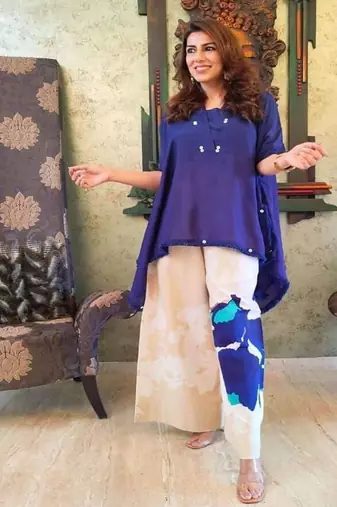 Blue Floral printed cotton co-ord set