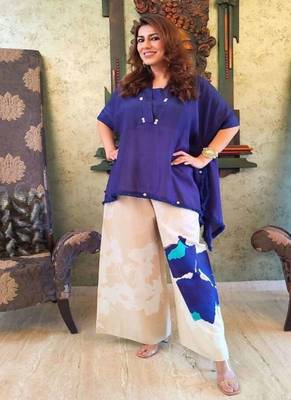Blue Floral printed cotton co-ord set 4