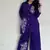 Purple Floral printed collar neck  pure cotton co-ord set