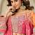 red printed chiffon salwar-kameez