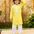 Yellow embroidered chanderi kurta pyjama