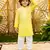 Yellow embroidered chanderi kurta pyjama