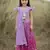Purple embroidered chanderi lehenga set