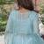 Sky blue hand mirror work kaftan and pant and inner