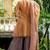 Peach tissue lace wrok kurta and sharara and dupatta set