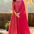 Pink emboridered zari tissue anarkali and pant and dupatta