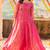 Pink emboridered zari tissue anarkali and pant and dupatta