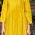 Yellow silk anarkali emboridered suit set