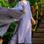 Purple tissue emboridered kurta and pant and dupatta