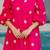 Pink cotton embroidered dress