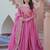Pink Organza Sequins Gown With Dupatta