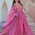 Pink Organza Sequins Gown With Dupatta