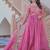 Pink Organza Sequins Gown With Dupatta
