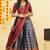 Navy Embroidered Satin lehenga choli