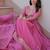Pink Organza Sequins Gown With Dupatta