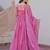 Pink Organza Sequins Gown With Dupatta