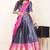 Navy Embroidered Taffeta lehenga choli
