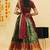 Green Embroidered Taffeta lehenga choli