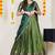 Green Embroidered Art Silk lehenga choli