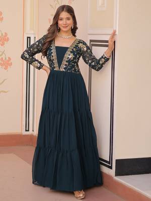 Rama Green Sequins Embroidered Gown 2