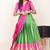 Green Embroidered Taffeta lehenga choli