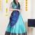 Blue Embroidered Art Silk lehenga choli
