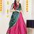 Pink Embroidered Art Silk lehenga choli