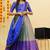 Blue Embroidered Taffeta lehenga choli