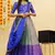 Blue Embroidered Taffeta lehenga choli