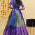 Blue Embroidered Taffeta lehenga choli