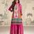 pink heavy crepe digital print palazzo suit-Full Stitched Free size