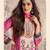 pink heavy crepe digital print palazzo suit-Full Stitched Free size