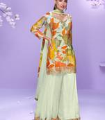 white floral_print chiffon salwar-kameez