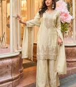white embroidered banarasi salwar-kameez
