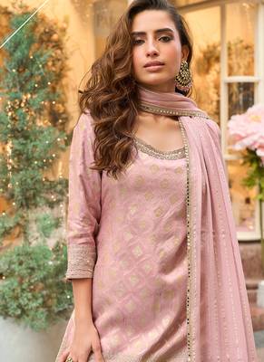 pink embroidered banarasi salwar-kameez 2