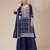 navy-blue embroidered georgette salwar-kameez